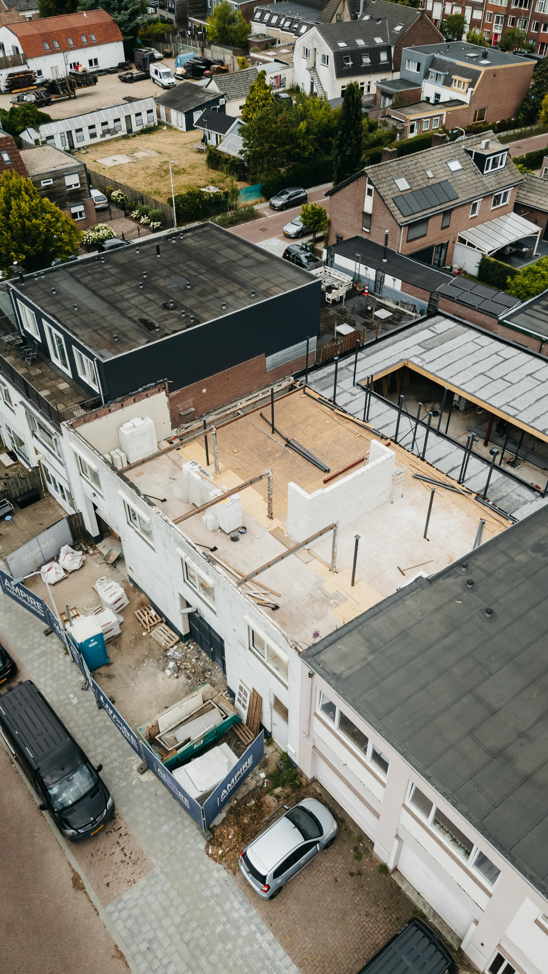 Klimopstraat — transformatie naar appartementen, bouw van de nieuwe appartementen